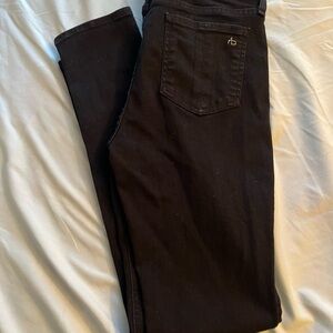 Rag & Bone Black High Rise Skinny Jeans